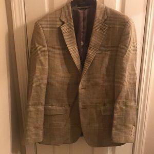 65% Wool, 20% Silk, 15% Linen 2 Vents Blazer by Lauren Ralph Lauren Size 41 R